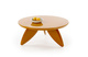 Stolik kawowy okrągły musztardowy połysk 80 cm Soraya