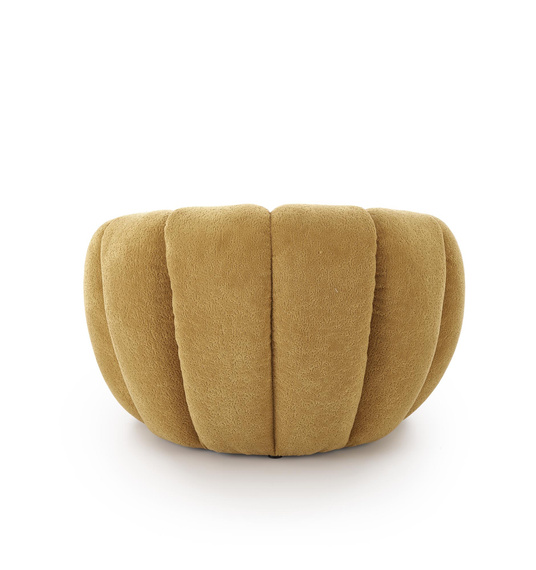 Fotel wypoczynkowy tapicerowany musztardowy Gaspar 2