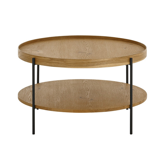 Stolik kawowy okrągły dąb mat 80 cm Bona