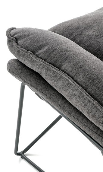 Fotel wypoczynkowy tapicerowany szary Volker