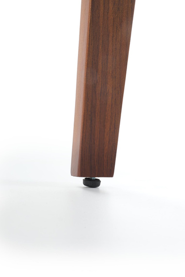 Hoker z oparciem ekoskóra czarny / orzech / srebrny H123