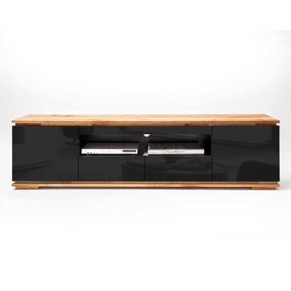 Szafka RTV Luminos czarny wysoki połysk 