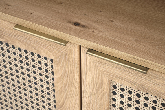 Regał do salonu dąb artisan / czarny mat 80 x 40 x 173 cm Borneo