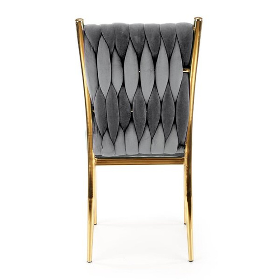 Krzesło do jadalni tapicerowane szare K436