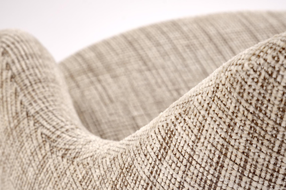 Krzesło obrotowe do jadalni tapicerowane beżowe K564