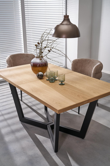 Krzesło do jadalni tapicerowane beżowe / czarne K575