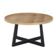 Stolik kawowy okrągły dąb olejowany / czarny mat 80 cm Origo