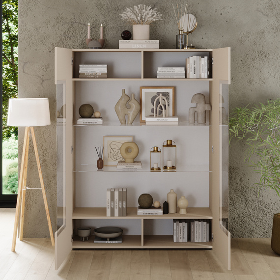 Witryna dwudrzwiowa kaszmir mat 121 x 166 cm Corda