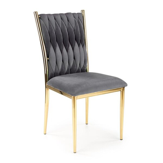 Krzesło do jadalni tapicerowane szare K436