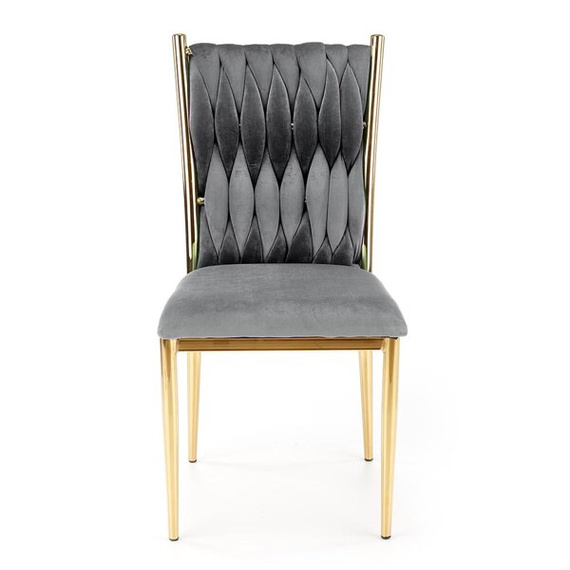 Krzesło do jadalni tapicerowane szare K436