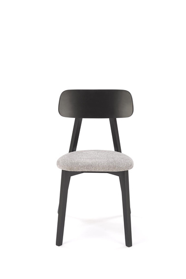 Krzesło do jadalni drewniane tapicerowane szare / czarne Hylo