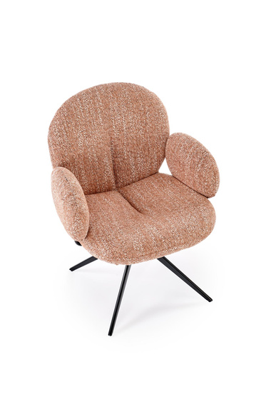 Krzesło do jadalni tapicerowane cynamonowa / czarne K568