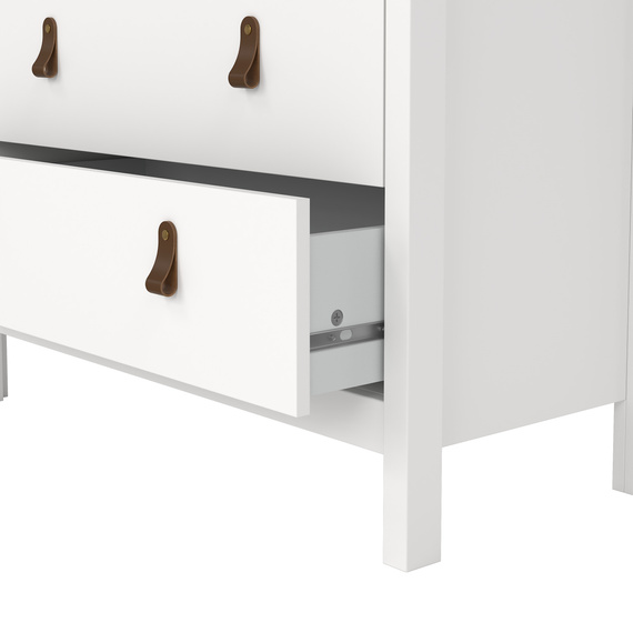 Komoda wysoka z szufladami biała mat 82 cm Madrid