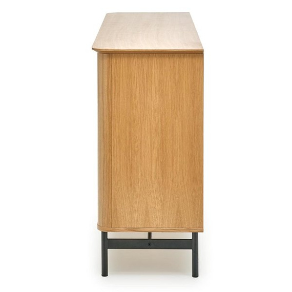 Komoda z szufladami i drzwiami dąb naturalny 167 cm Clever