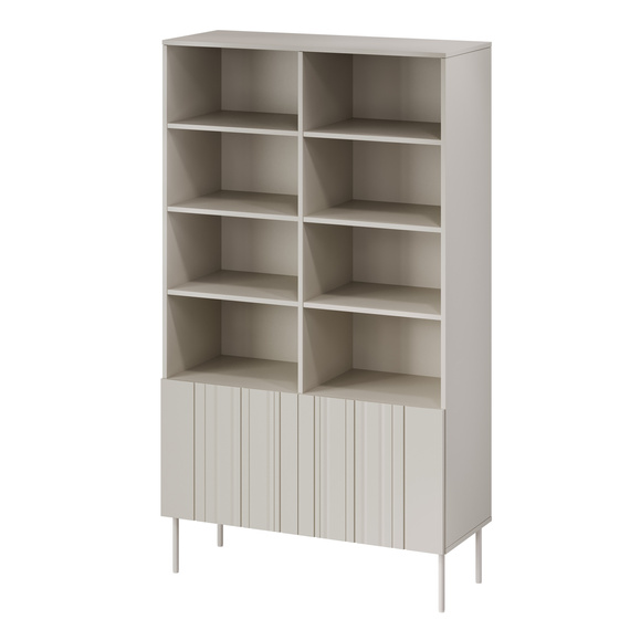 Regał do salonu beżowy mat 100 x 40 x 175 cm Milo