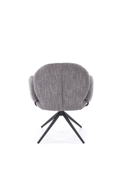 Krzesło do jadalni tapicerowane szare / czarne K568