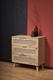 Komoda z szufladami dąb artisan / czarny mat 80 cm Borneo