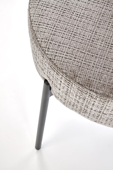 Krzesło do jadalni tapicerowane szare / czarne K590