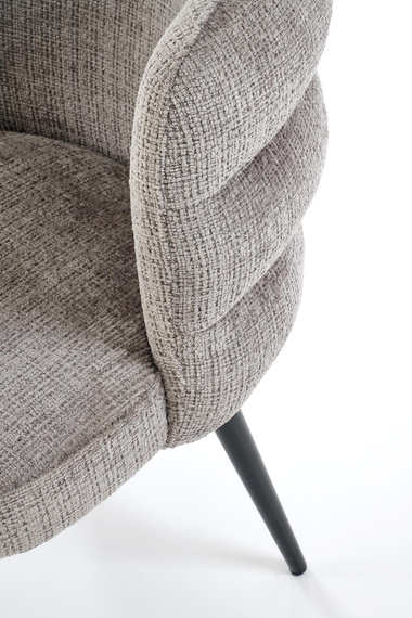 Krzesło do jadalni tapicerowane szare / czarne K575