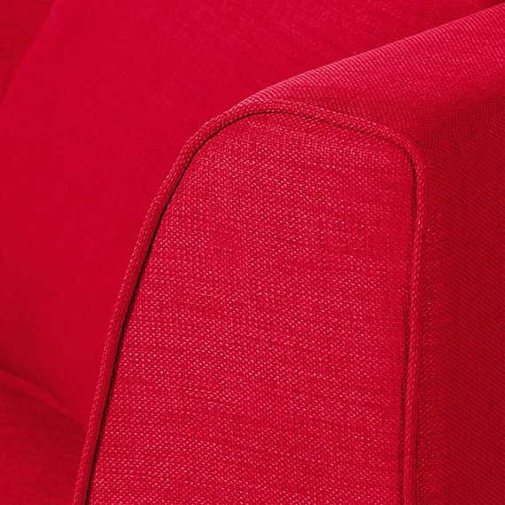 Sofa 3-osobowa tapicerowana czerwona Lily