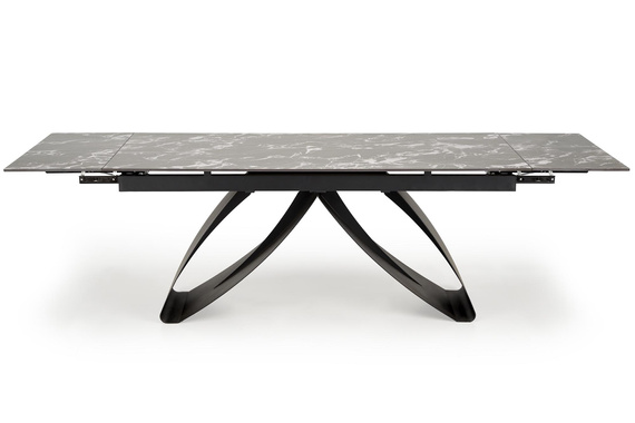 Stół rozkładany czarny marmur / czarny mat 180 - 260 x 90 cm Hilario