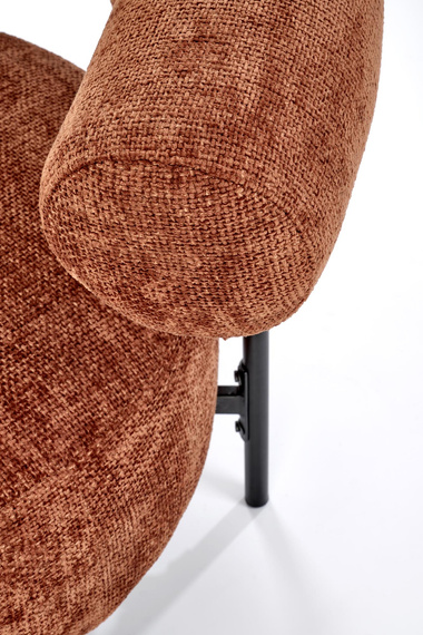 Fotel wypoczynkowy tapicerowany cynamonowy Hazard