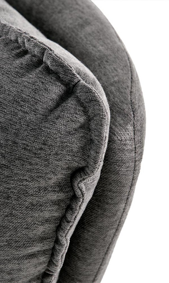 Fotel wypoczynkowy tapicerowany szary Volker