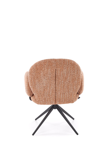 Krzesło do jadalni tapicerowane cynamonowa / czarne K568