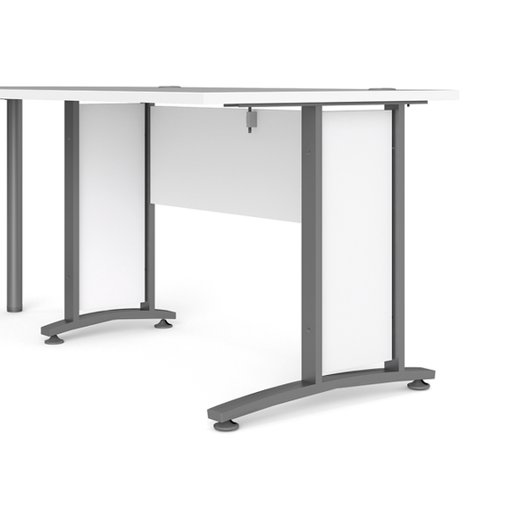 Biurko narożne białe mat 230 cm Prima