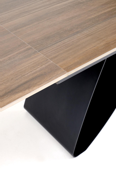 Stół rozkładany orzech / czarny mat 180 - 260 x 90 cm Hilario
