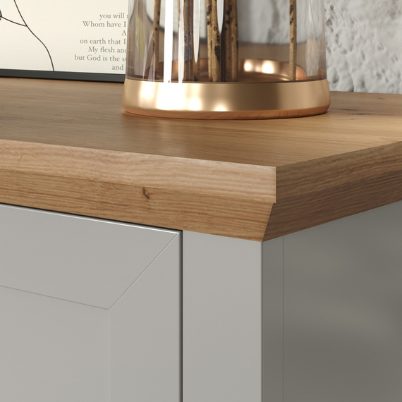 Komoda na buty Tosca, 91 x 41 x 95 cm, jasnoszary, dąb artisan