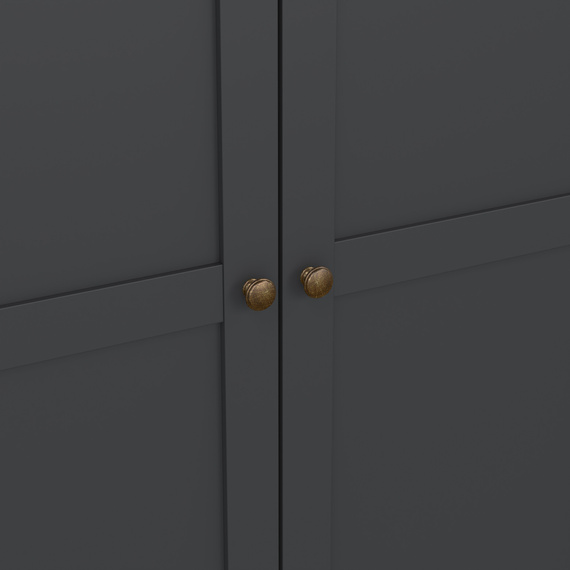 Szafa dwudrzwiowa szara mat 96 x 201 cm Paris