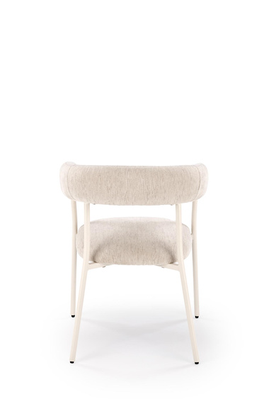 Krzesło do jadalni tapicerowane beżowe / białe K557