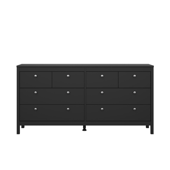 Komoda z szufladami czarna mat 159 cm Madrid