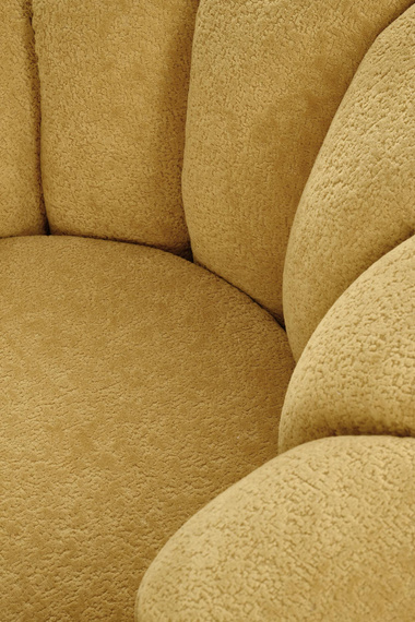 Fotel wypoczynkowy tapicerowany musztardowy Gaspar 2