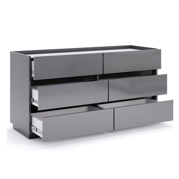 Komoda z szufladami antracyt / grafit mat 140 cm Teo