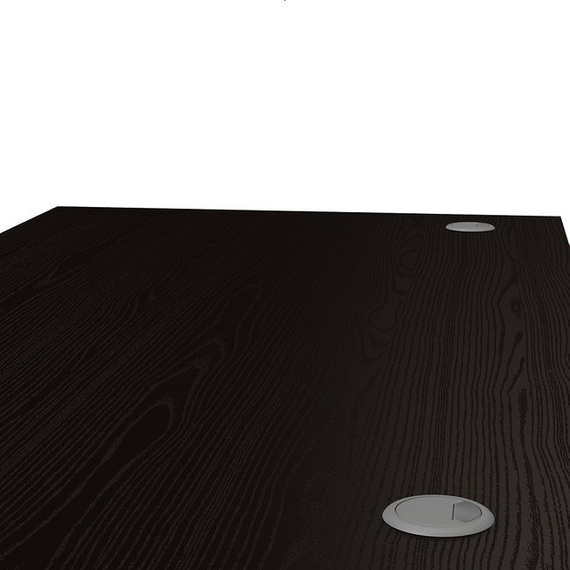 Biurko proste czarne / szare mat 150 cm Prima