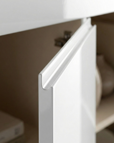 Komoda z drzwiami biała wysoki połysk 162 cm Amaretto