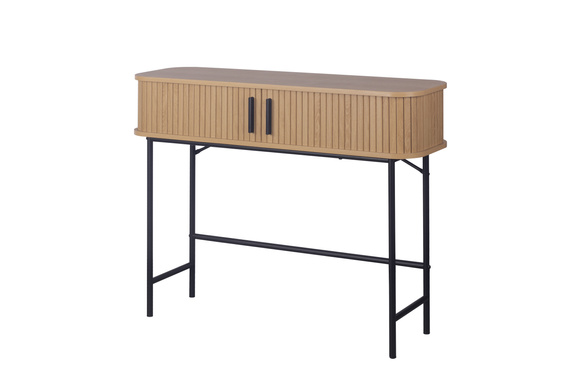 Konsola z drzwiami dąb / czarna mat 100 cm Kasja