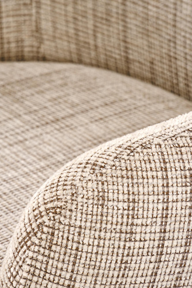 Krzesło obrotowe do jadalni tapicerowane beżowe K564