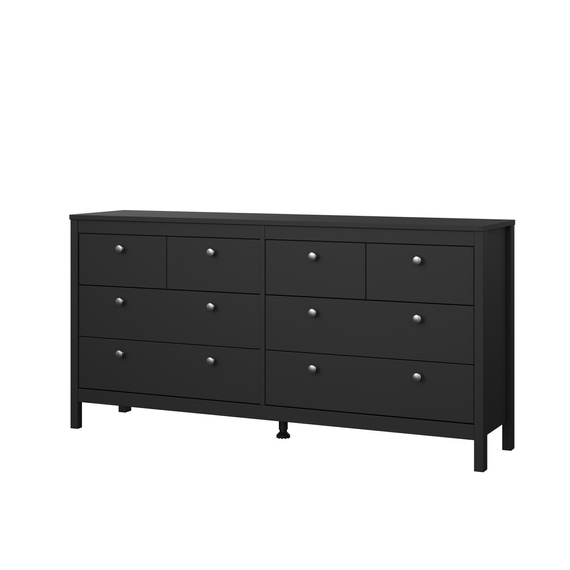 Komoda z szufladami czarna mat 159 cm Madrid