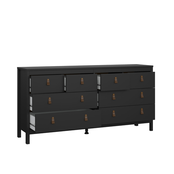 Komoda z szufladami czarna mat 159 cm Madrid