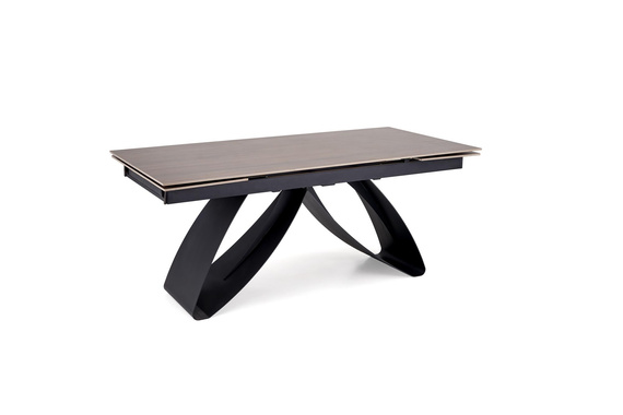Stół rozkładany orzech / czarny mat 180 - 260 x 90 cm Hilario