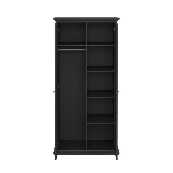 Szafa dwudrzwiowa szara mat 96 x 201 cm Paris