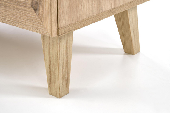 Komoda z szufladami dąb artisan / czarny mat 80 cm Borneo