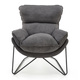 Fotel wypoczynkowy tapicerowany szary Volker