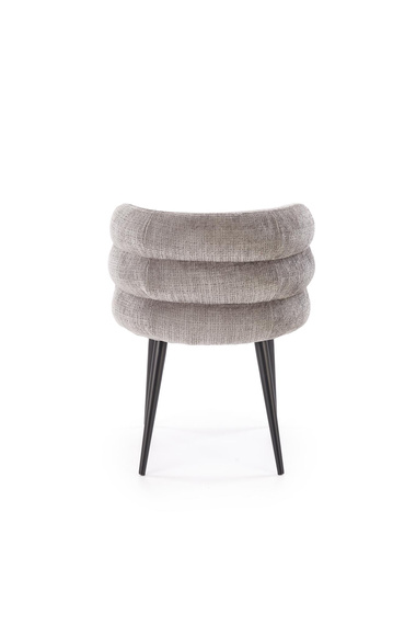 Krzesło do jadalni tapicerowane szare / czarne K575