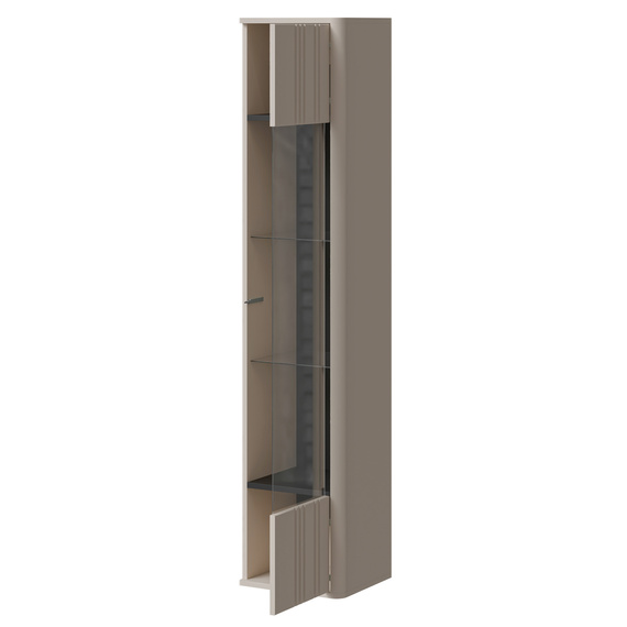 Witryna wisząca przeszklona kaszmir mat 35 x 163 cm Luvio