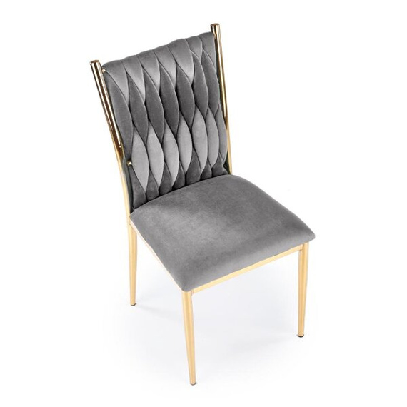 Krzesło do jadalni tapicerowane szare K436