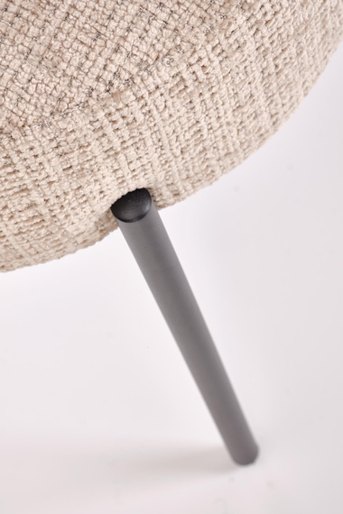 Krzesło do jadalni tapicerowane beżowe / czarne K590